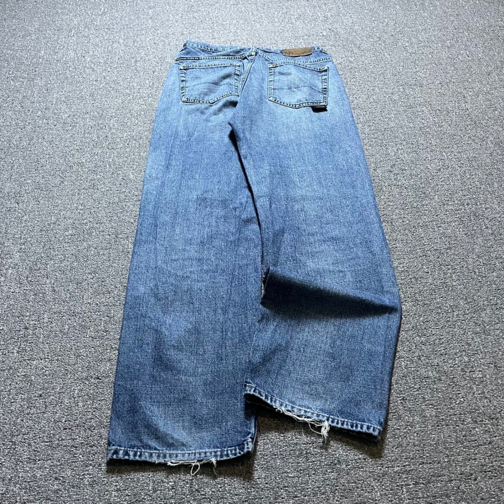 Vintage Nautica Jeans Company 31x32 Blue Baggy Wide Leg Denim Pants 90s Y2K
